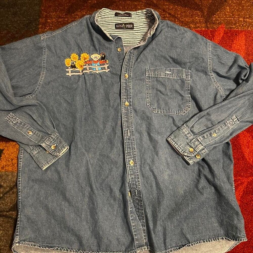 Luna Women's Blue and Navy Shirt